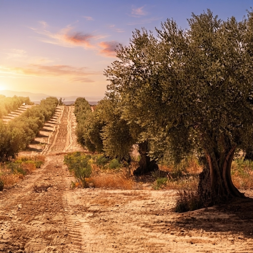 Calabrian landscape in evening light