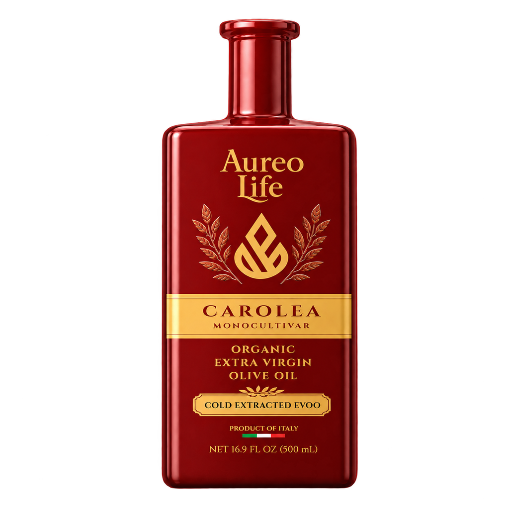Carolea in its signature red 500 ml bottle